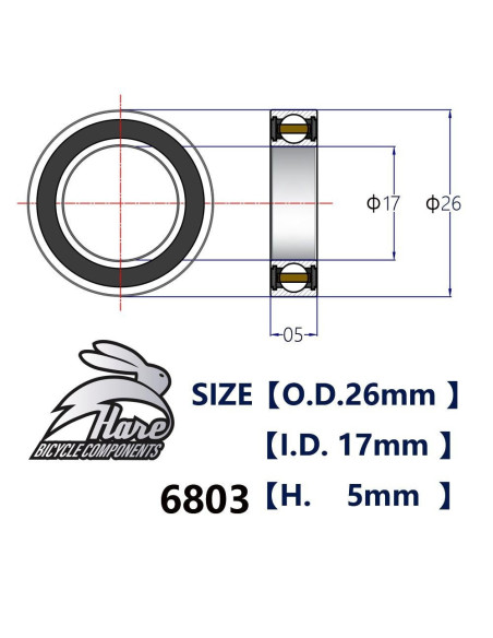 6803 Cerâmico HARE Rolamento