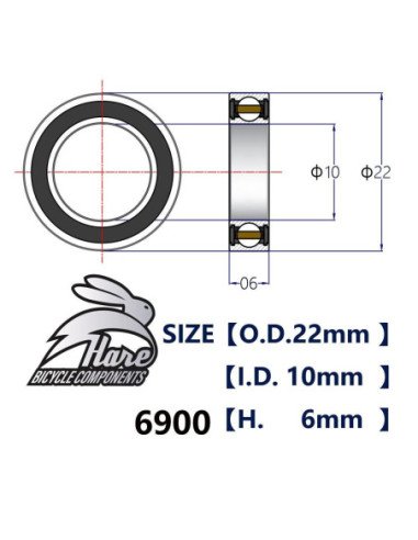 6900 Cerâmico HARE Rolamento