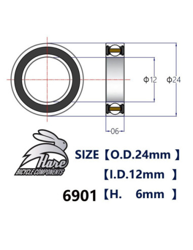 6901 Cerâmico HARE Rolamento