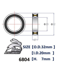 6804 Cerâmico HARE Rolamento