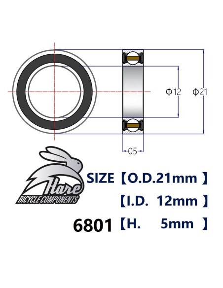 6801 Cerâmico HARE Rolamento