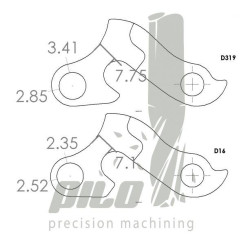 Patte de dérailleur PILO D16