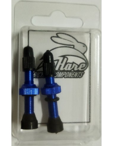 Válvula Tubeless 34mm (par) Hare Bicycle Components AZUL