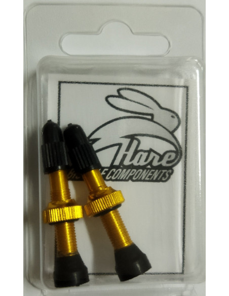 Válvula Tubeless 34mm (par) Hare Bicycle Components AMARELO