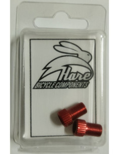 Adaptador Válvula (2units) Hare Bicycle Components VERMELHO