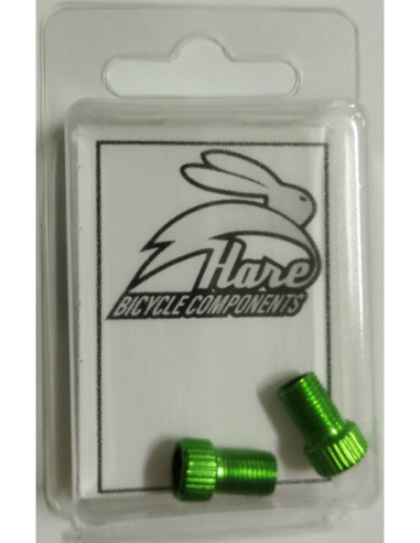 Adaptador Válvula (2units) Hare Bicycle Components VERDE