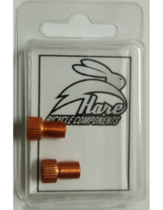 Adaptador Válvula (2units) Hare Bicycle Components LARANJA