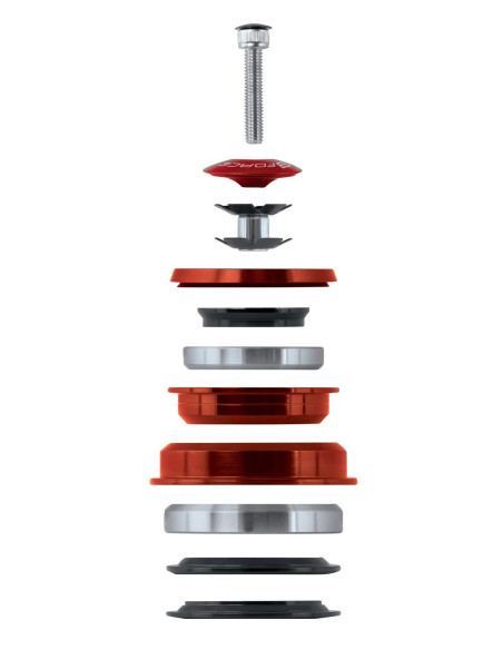  Caixa de direção TAPER 11/8" - 11/2" VERMELHO