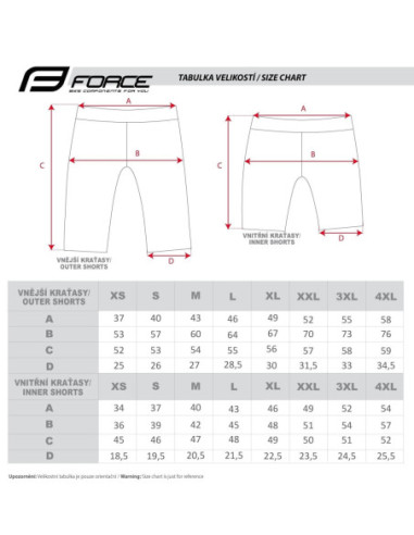  Calções FORCE F MTB-11