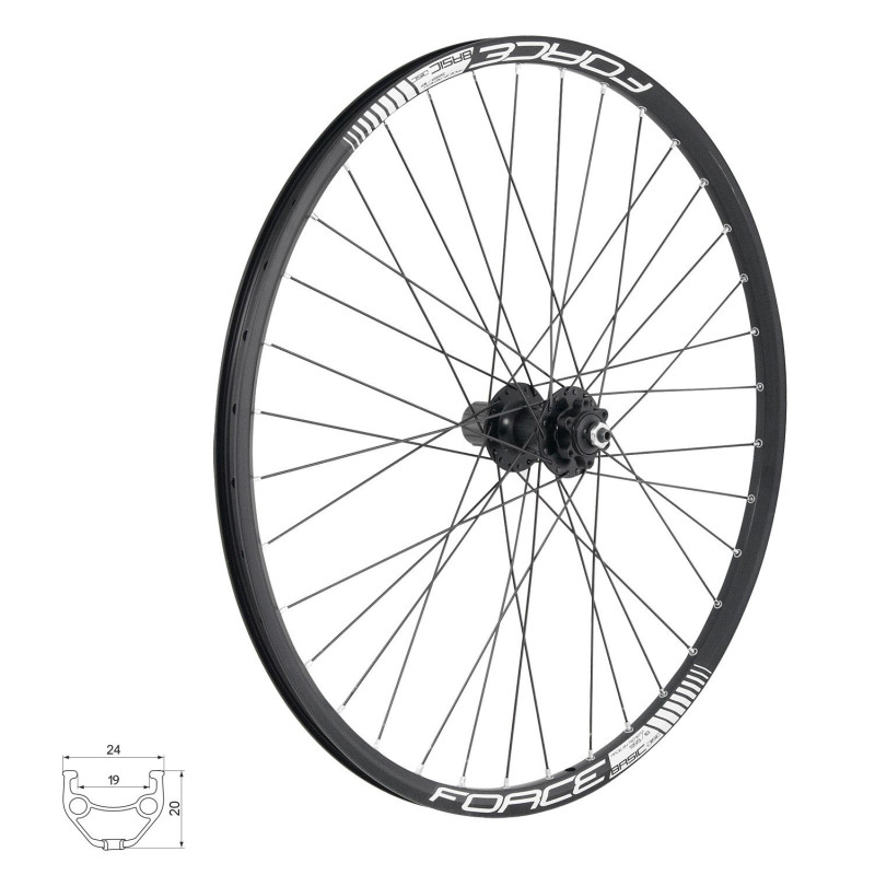 Roues FORCE BASIC DISC 29 Pair Cubo F80450