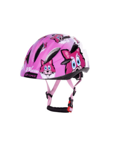 Capacete FORCE WOLFIE Criança ROSA