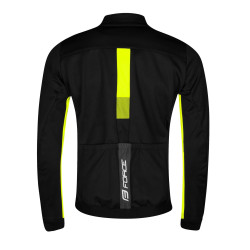 Jacket FORCE FROST softshell BLACK-YELLOW