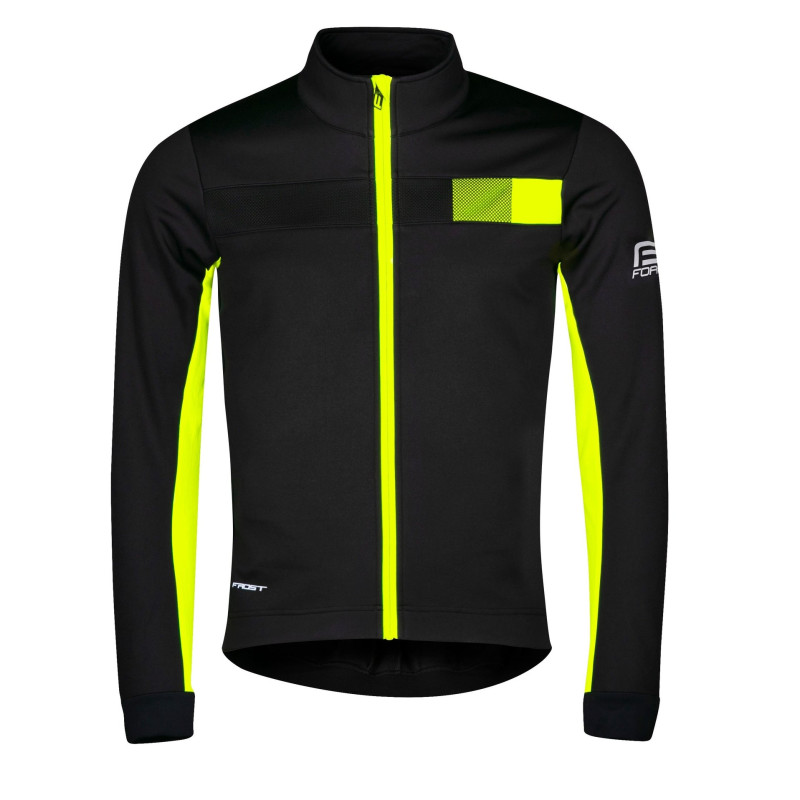 Jacket FORCE FROST softshell BLACK-YELLOW