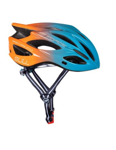  Capacete FORCE BULL HUE AZUL-LARANJA