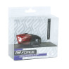 Rear light FORCE CRYSTAL 30LM, 3x LED, USB