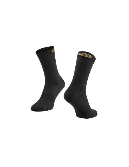 Meias FORCE ELEGANT PRETO-DOURADO