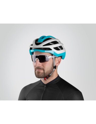  Capacete Force FORCE LYNX BRANCO-TURQUESA