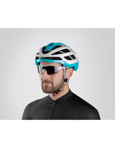  Capacete Force FORCE LYNX BRANCO-TURQUESA