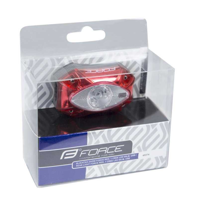 Rear light FORCE RED 60LM