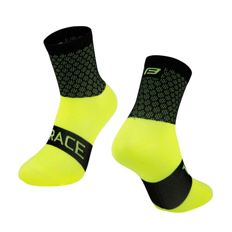 Meias FORCE TRACE PRETO-AMARELO