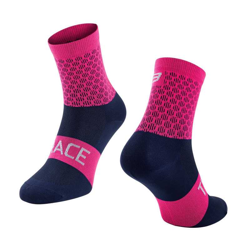 Des chaussettes FORCE TRACE ROSE-NOIR Des chaussettes FORCE TRACE ROSE-NOIR