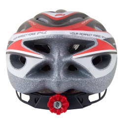 Helmet FORCE HAL BLACK-RED-WHITE