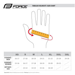 Gloves FORCE MTB POWER BLACK-RED