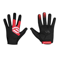 Gloves FORCE MTB POWER BLACK-RED