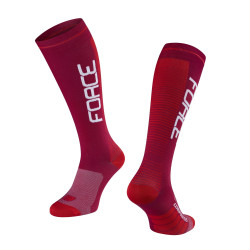 Calcetines de compresión FORCE F COMPRESS ROJO