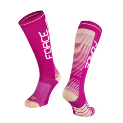 Calcetines de compresión FORCE F COMPRESS ROSA