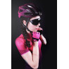 Casque FORCE BULL HUE NOIR-ROSE
