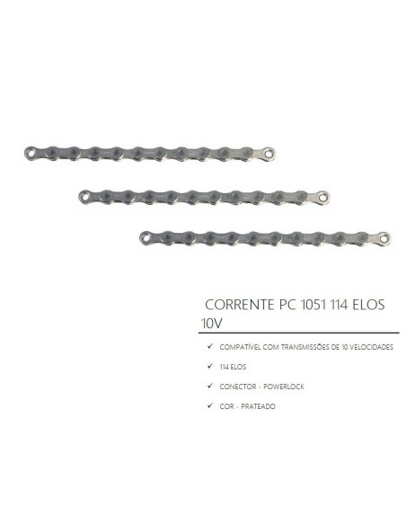 CORRENTE PC 1051 114 ELOS 10 VELOC.