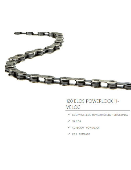 CORRENTE PC 1130 SOLID PIN 120 ELOS POWERLOCK 11 VELOC.