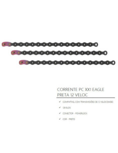 CORRENTE PC XX1 EAGLE PRETA 126 ELOS 12 VELOC.