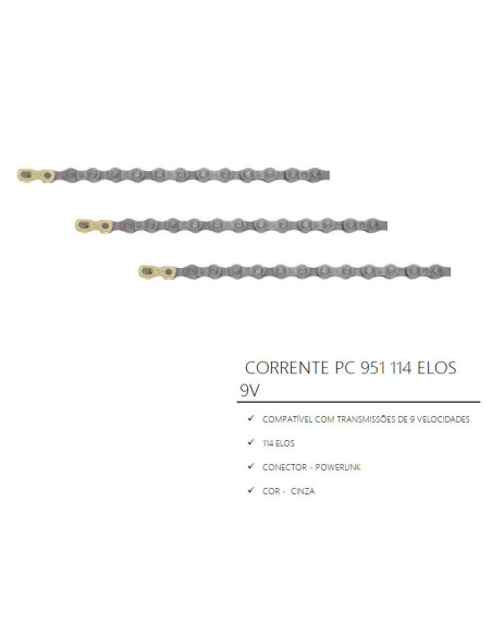 CORRENTE PC 951 114 ELOS 9 VELOC.