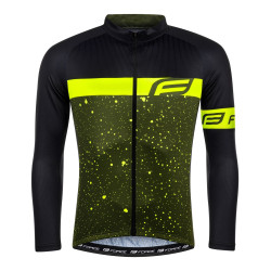 Maillot manches longues FORCE SPRAY NOIR-JAUNE