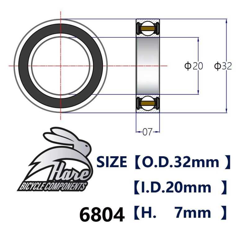 6804 Cerámica HARE Rodamiento