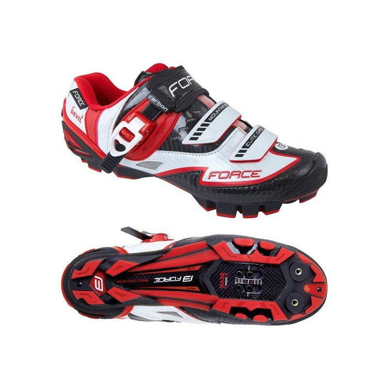 Sapatos Force BTT Carbono VERMELHO