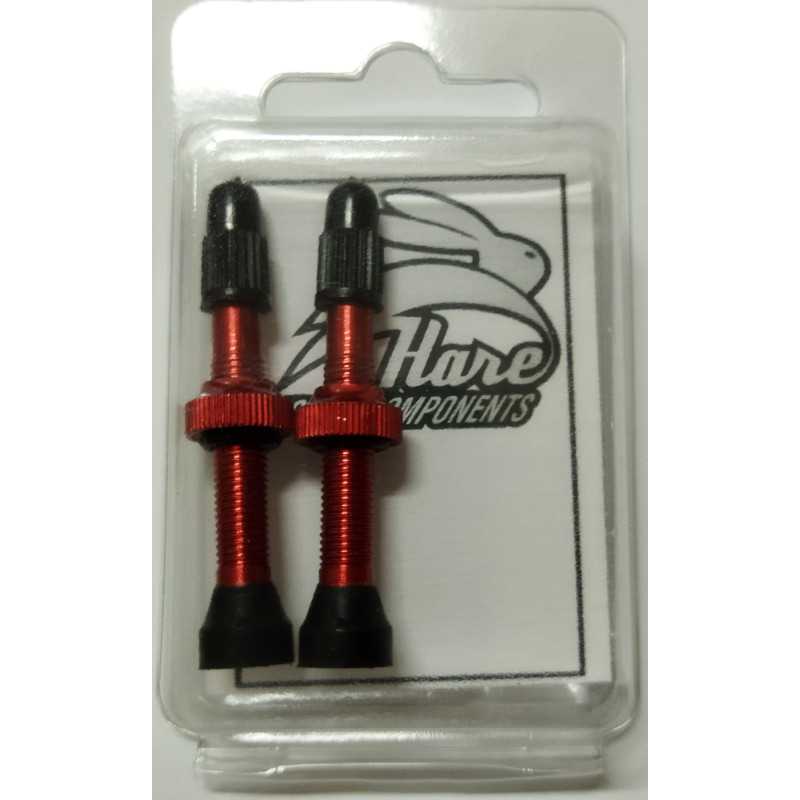 Valve Tubeless 34mm (paire) Hare Bicycle Components ROUGE