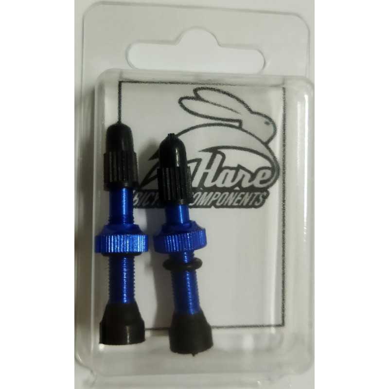 Valve Tubeless 34mm (pair) Hare Bicycle Components BLUE