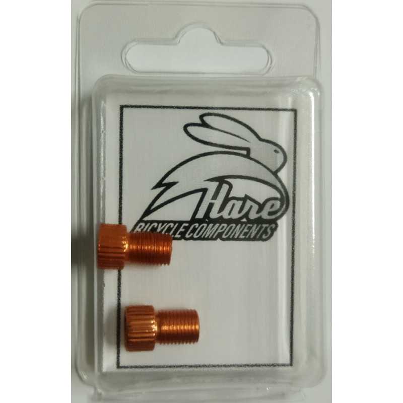 Soupape Adaptateur (2 unités) Hare Bicycle Components ORANGE