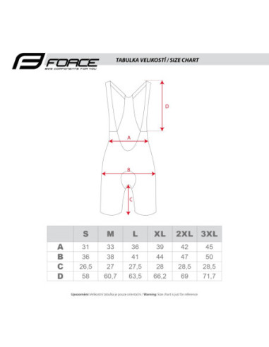  Calções FORCE ACTION com almofada preta