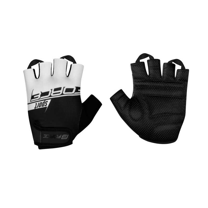 Gloves FORCE SPORT BLACK-WHITE