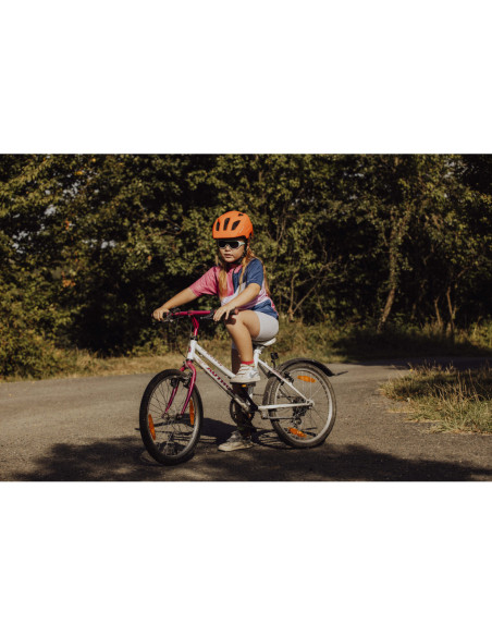  Capacete FORCE ZEBU com luz laranja