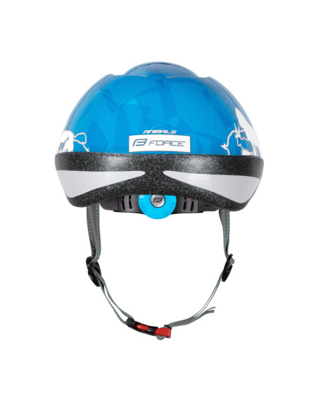  Capacete FORCE FUN ANIMALS criança azul-branco
