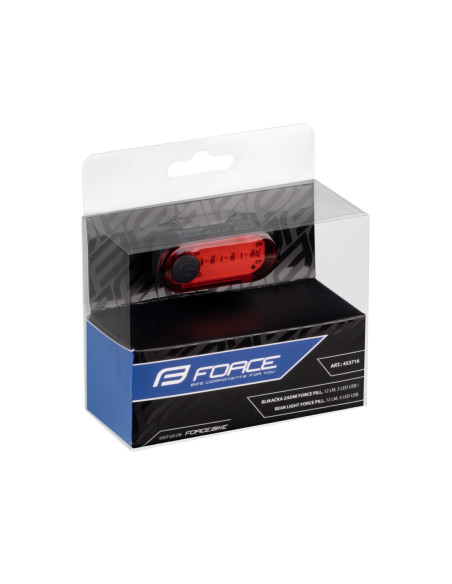 Rear light FORCE PILL 12LM 3 x LED USB