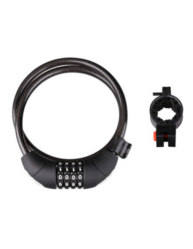 Cadeado Código espiral F LUX com suporte 85cm/10mm preto