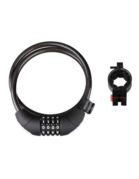 Cadeado Código espiral F LUX com suporte 85cm/10mm preto