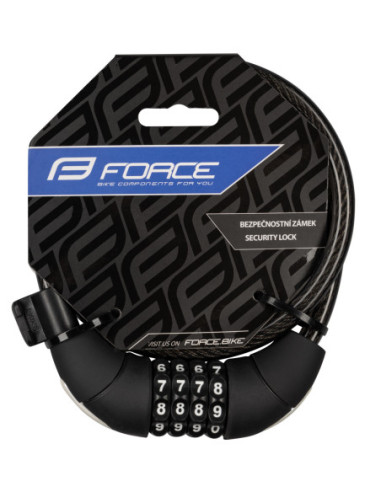  Cadeado Código espiral F LUX com suporte 85cm/10mm preto