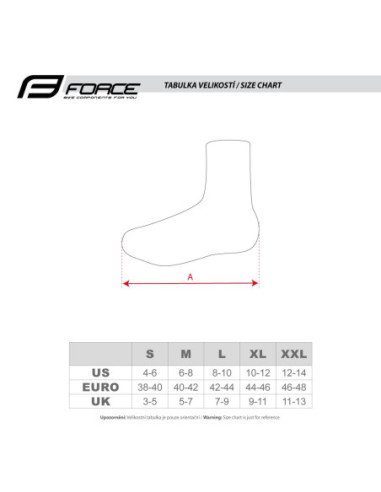  Capas para Sapatos FORCE NEOPRENE ESTRADA preto